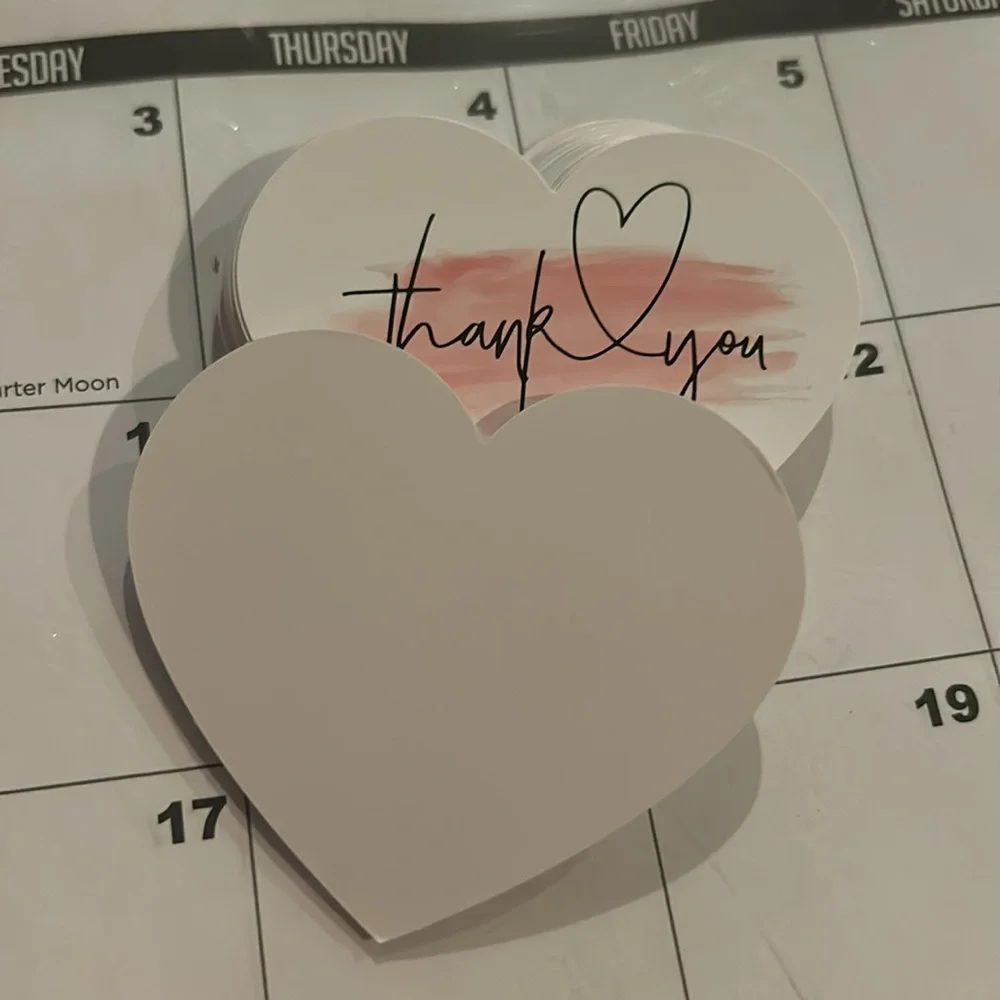 Thank you Cards Heart - 30 pack NEW